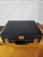 Poker Chip & Domino Game Set in Black Case Cards, Dice, Dealer Button