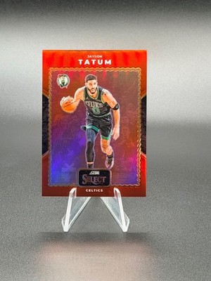 JAYSON TATUM 2024-25 Panini Select Score Select Throwback #4 Red Prizm 61/99