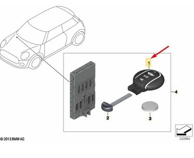 MINI CLUBMAN F54 Radio Remote Control 434 MHZ US 66125A407A4 NEW GENUINE
