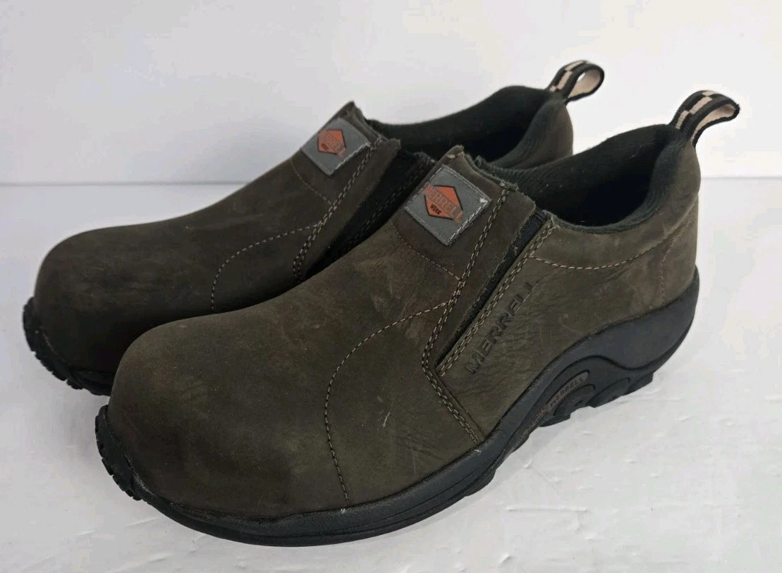 Merrell Jungle Moc Cozy Shoes Mens 10 Black Suede Fleece Lined Slip On J004147 Merrell J004143 Mens Slip On Shoes Jungle Moc Cozy Black US  main image 3
