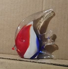 VTG Vinci Art Glass Angel Fish Paperweight Figurine Murano Style Mouthblown