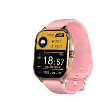 Orologio H9PROMAX touch screen chiamata Bluetooth braccialetto sportivo frequenza cardiaca rosa