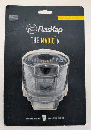 Flaskap Madic 6 Tumbler Lid Replacement Shot 6oz Black New Sealed Summer Travel - Afbeelding 1 van 7