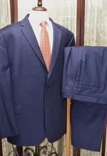 Jos A Bank Signature 52 L Tailored Fit Navy Nailhead 2 Vent Business Suit W4j0