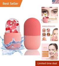 Silicone Ice Roller Massager for Face & Eyes - Naturally De-Puff and Soothe