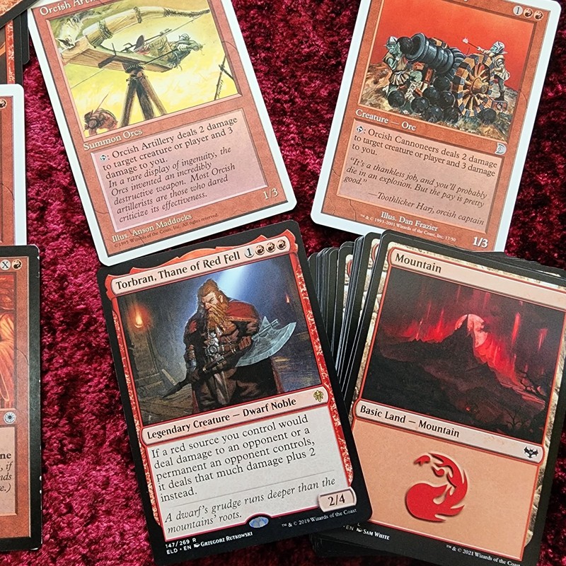 Commander Magic Deck 100 Cards = *Torbran, Thane of Red Fell BURN SPELLS theme*