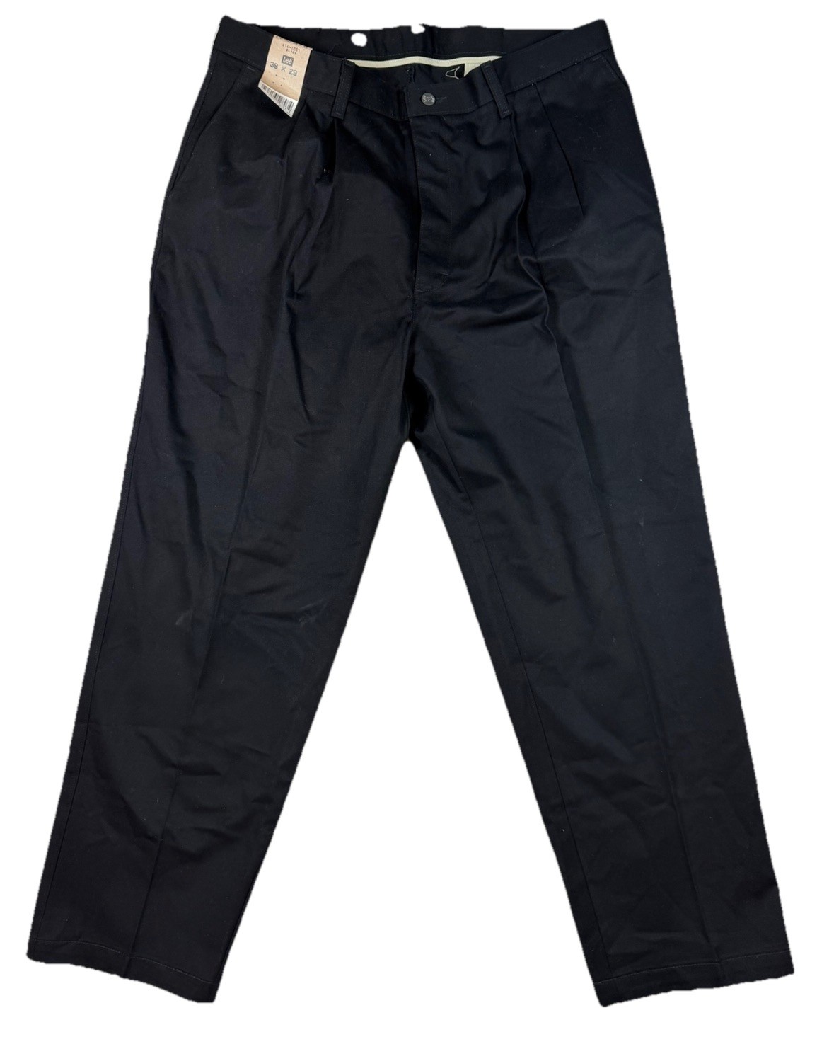 NWT Lee black trousers, Size 38x29 414-1001 Relaxed Fit Dress / Work Pants thumbnail 2