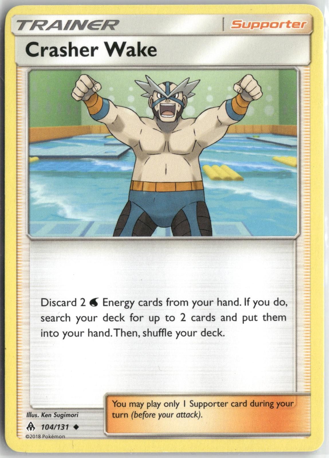 Crasher Wake 104/131 Pokemon English Forbidden Light 2018