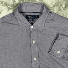 Polo Ralph Lauren Men s Shirt Button XL Long Sleeve Pony Purple Xtra Large Men