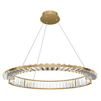 Led Pendelleuchte Glas Metall In Messing KüChe Ø62 Cm 3000 K HäNgelampe Warmweiß