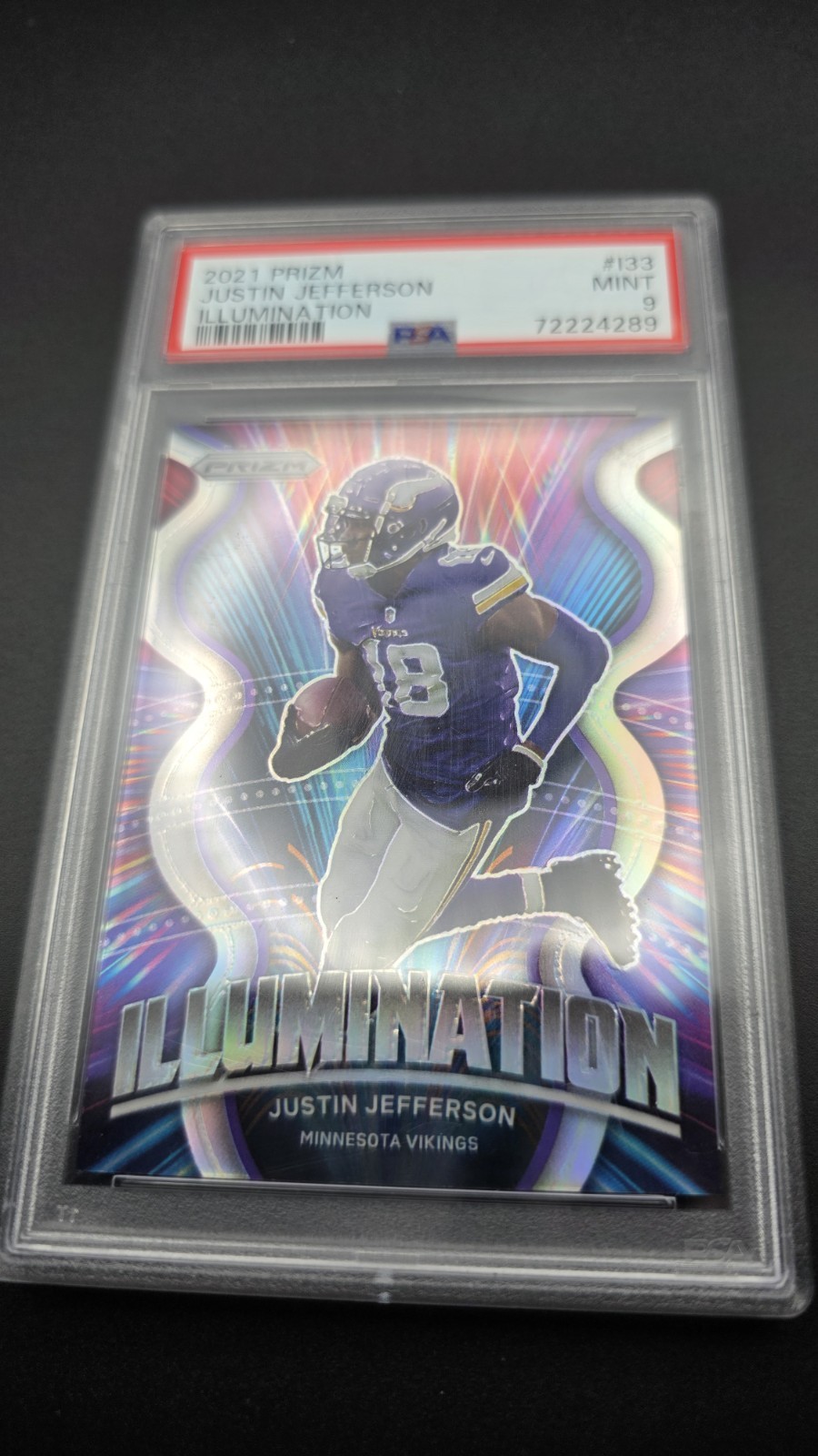 2021 Panini Prizm Illumination Justin Jefferson #I-33 PSA 9