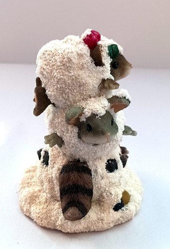 Charming Tails A Snowy Trio Fitz Floyd Member Exclusive Mice Raccoon - Picture 4 of 6