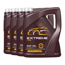 MANNOL Extreme SAE 5W40 Motoröl VW 50200, 50500, MB 229.5, BMW LL-01, 4x5 Liter