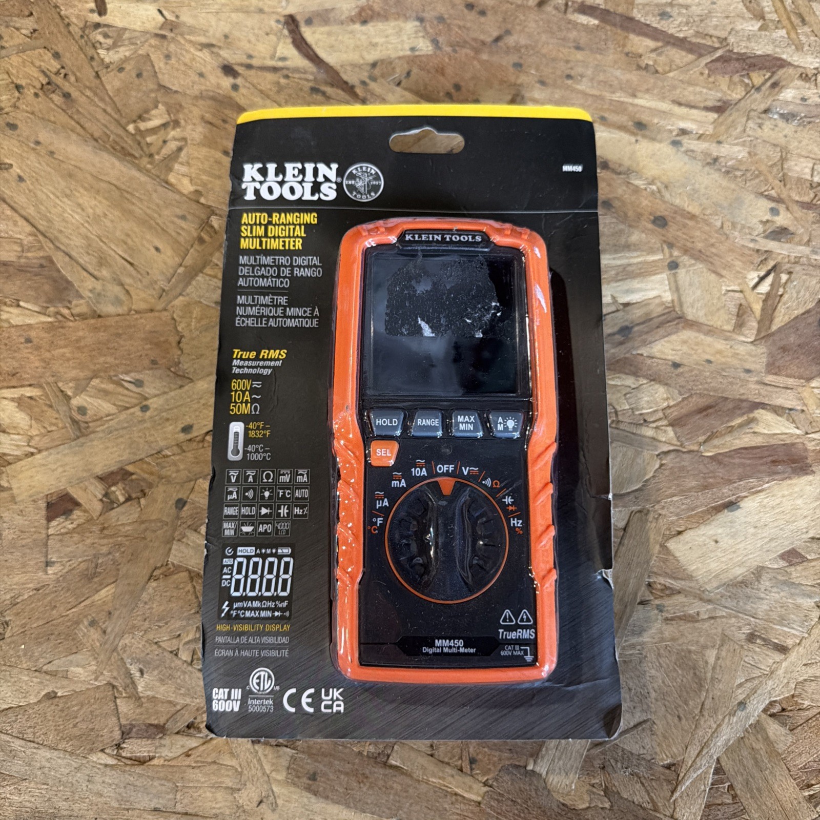 Digital Ranging Multimeter New Klein Tools MM450 600V Auto-Ranging Slim Digital Multimeter * 6B | eBay