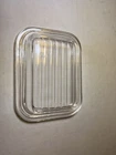 Pyrex 501-C Vintage Refrigerator Dish Lid Ribbed Glass, 1.5 Cup Capacity