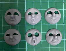 Custom HO/OO Bachmann James Magnetic Faces Set of 6