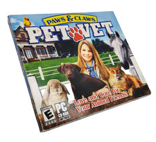 Paws  Claws Pet Vet PC CD-ROM Game Complete Box Simulation Virtual Pet Care
