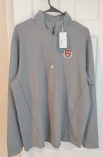 Cutter & Buck Harvard NWT 124.99$ VE RI TAS Gray 1/4 Zip up Pull Over SZ Large 