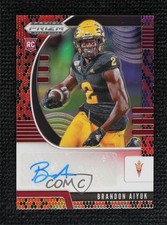 2020 Prizm Draft Picks Rookies Red & Black Snakeskin Brandon Aiyuk #255 Auto uk2