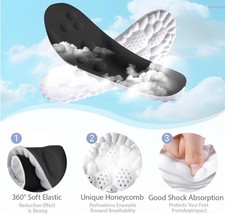 Unisex 4D Cloud Insoles, Memory Foam Cloud Insoles, Shock Absorption, Soft
