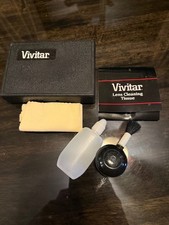 Vintage Vivitar Camera Lens Cleaning Kit w/Case Blower Brush Cloth Tissue