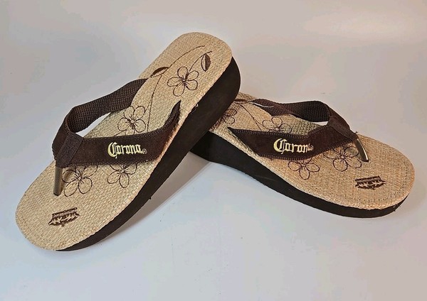 Corona Platform Sandals Flip Flop Beer Beach Size Medium Womens 7/8