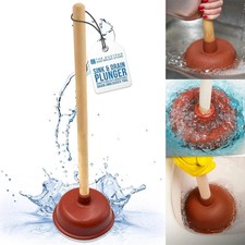Toilet Sink Drain Bath Plunger Heavy Duty Rubber Unblocker Bathroom Kitchen