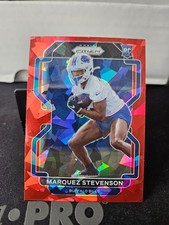2021 Panini Prizm - Rookie Marquez Stevenson #407 Red Ice Prizm (RC) Bills
