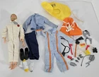 S-594 VINTAGE 70'S HASBRO 12" GI JOE BLONDE FLOCKED HAIR WCLOTHES & ACCESSORIES