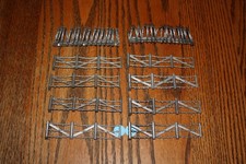 Two Vintage Marx Army Battlefront Barbed Wire Rolls and 8 Fence Sections A - MPC