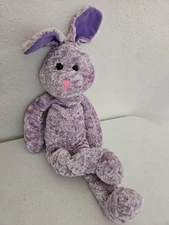 Pbc International Bunny Rabbit Plush Stuffed Animal Purple Pink Nose Long Legs