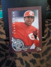 1996 FLEER E-MOTION XL #165 BARRY LARKIN CINCINNATI REDS THICK CARD STOCK MINT