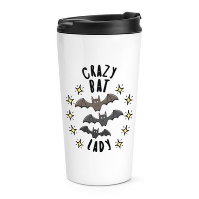 Crazy Bat Lady Sterne Reisebecher Tasse Tier Mama Muttertag Freundin lustig