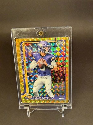 2025 Topps Chrome J.J. McCarthy GOLD Geometric Refractor /50 SP #199