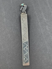 Native American Tribal Design Sterling Silver Turquoise Book Mark