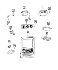 Genuine Mopar Vehicle Feature Controls Center Stack 68465666AD