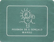 Pousada De Sao Goncalo Marao Portugal Vintage Hotel Luggage Label Rooster