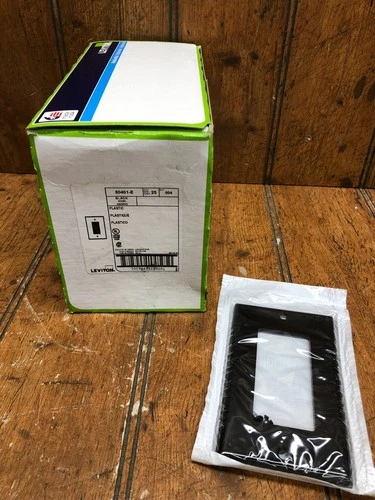 New-Box of 25 Leviton 1-Gang Electrical Wall Plate GFCI Black Plate 80401-E