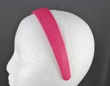Pink textured faux leather headband 1 1/8" wide hair band accessory