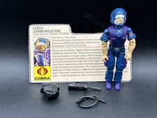 Vintage 1985 GI JOE Complete COBRA COMMUNICATIONS Code Name TELE-VIPERS w CARD