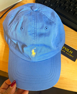 Polo Ralph Lauren Baseballkappe Blau Baumwolle Twill verstellbar Einheitsgröße