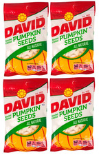 DAVID | Roasted and Salted Pumpkin Seeds | All Natural 2 Oz per Bag | 4 Pack 53.98 per gallon