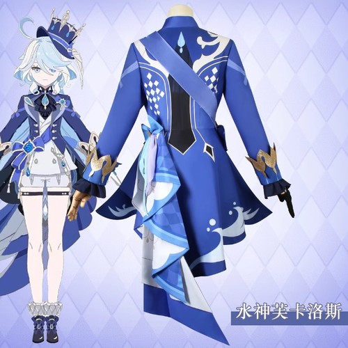 Game Genshin Impact Furina Cosplay Costume With All Accessories Complete Suit - Picture 2 of 15