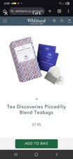 12 Boxes of No.93 Whittard of Chelsea Black Tea - Piccadilly Blend (300 Teabags)