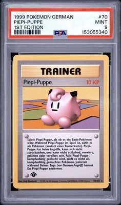 1999 Pokemon GERMAN 1st Edition Base Set Beep Doll-Clefairy Doll