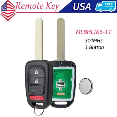 For HONDA CR-V FIT CROSSTOUR Keyless Entry Remote Control Key Fob MLBHLIK6-1T