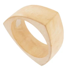 Natural Tan Wooden Bangle Bracelet 3 Sided Geometric Womens Juniors Size