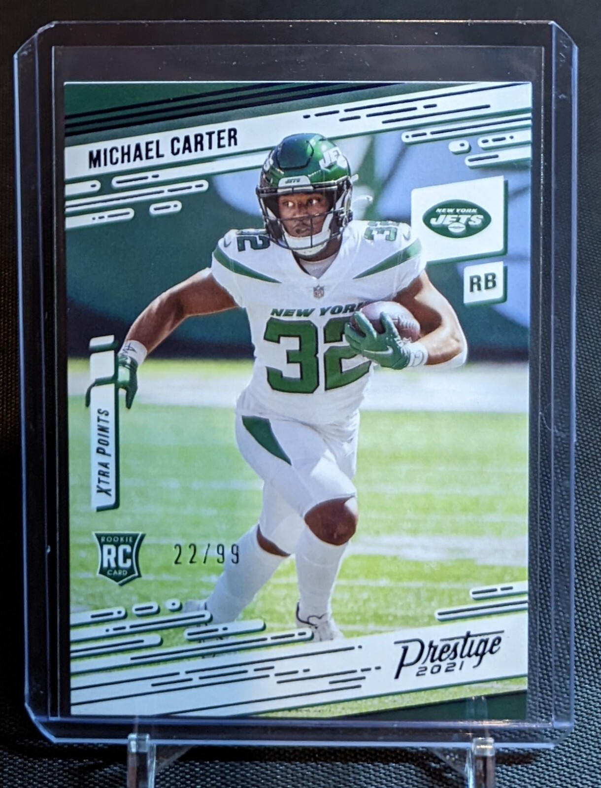 Michael Carter BLUE FOIL SP #d /99 2021 Chronicles Prestige Update Rookie RC 218