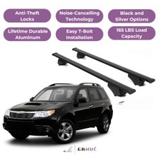 Erkul Roof Rack Cross Bars For Subaru Forester 2009-2013 For Raised Rails-black