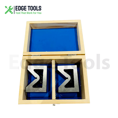 New Vee Block V Set of 2 Pcs 2" x 1" x 1-1/2" Without Clamp EDGE TOOLS USA - Picture 3 of 14